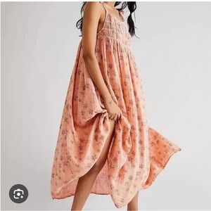 Free People Azure Maxi Dress peach pink